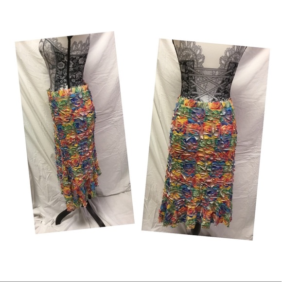 💐New Boho Shredded Skirt Size Small - Picture 1 of 8